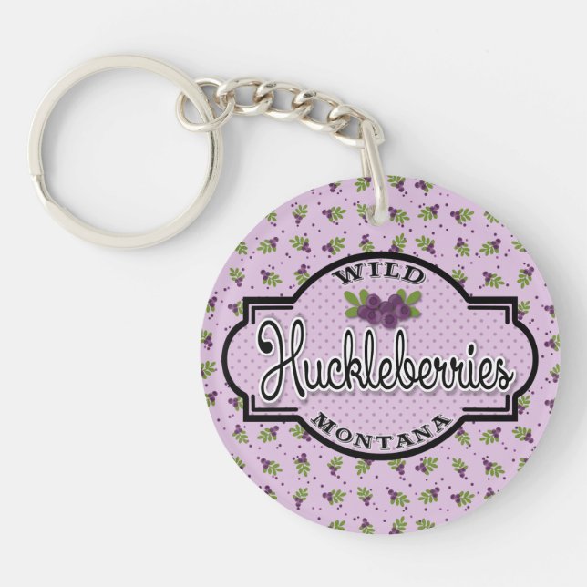 Wild Montana Huckleberries Key Fob (Front)