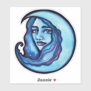 Wild MoonChild Goddess Moon Child Witch            Sticker