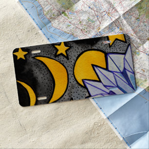Wild MoonChild Moon Phases License Plate