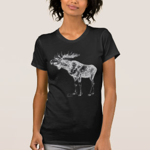 Wild Moose Wildlife Supporter Art T-Shirt