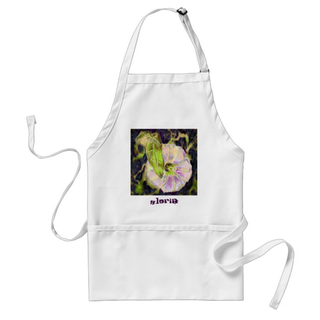 Wild Morning Glory by Alexandra Cook Adult Apron (Front)