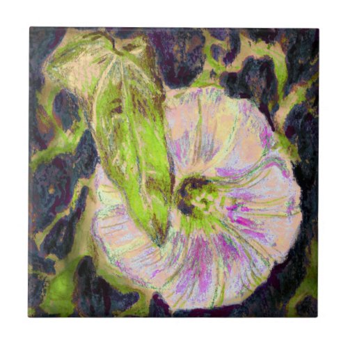 Wild Morning Glory by Alexandra Cook Tile