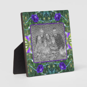 Wild Morning Glory Flowers Add Your Own Photo Plaque