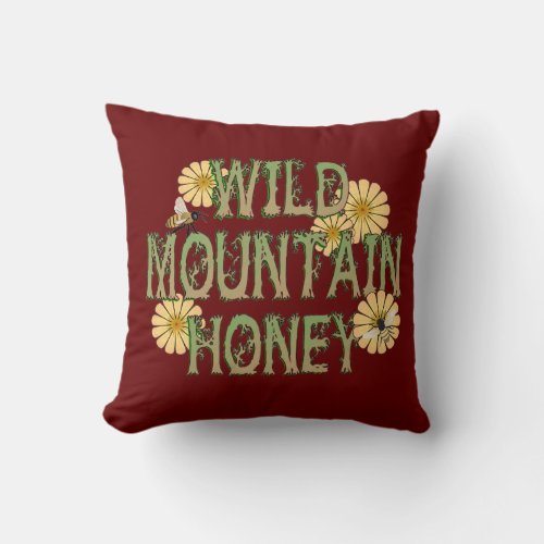 Wild Mountain Honey Designer Throw Pillow