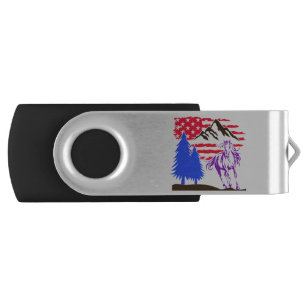 Wild Mountain Horse Galloping Flash Drive