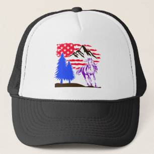 Wild Mountain Horse Galloping Trucker Hat