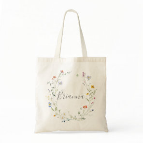 Wild Multicolor Floral Bridesmaid Tote Bag