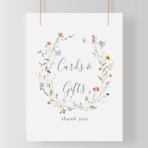 Wild Multicolor Floral Cards and Gifts Sign