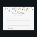 Wild Multicolor Floral Wedding Advice Card<br><div class="desc">This wild multicolor floral  wedding advice card is perfect for a modern wedding. The design features watercolor pink,  blush,  purple,  navy and white elegant flowers with emerald green leaves.

Personalize the cards with the names of the bride and groom,  parents-to-be or graduate.</div>