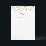 Wild Multicolor Floral Wedding Advice Card<br><div class="desc">This wild multicolor floral wedding advice card is perfect for a rustic wedding. The design features watercolor pink, blush, purple, navy and white elegant flowers with emerald green leaves. These cards are perfect for a wedding, bridal shower, baby shower, graduation party & more. Personalize the cards with the names of...</div>