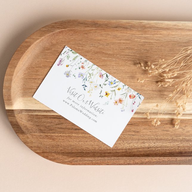 Wild Multicolor Floral Wedding Website Enclosure Card (Creator Uploaded)
