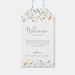 Wild Multicolor Floral Wedding Welcome Gift Tags