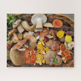 Wild Mushroom Basket Jigsaw Puzzle