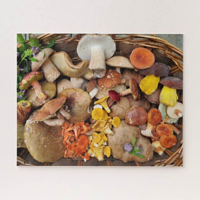 Wild Mushroom Basket Jigsaw Puzzle (Horizontal)