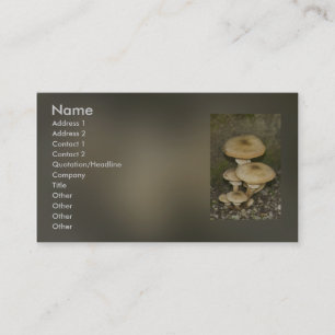wild mushroom business card
