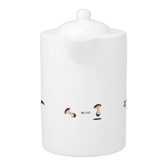 Wild Mushroom Ceramic Teapot (Front)