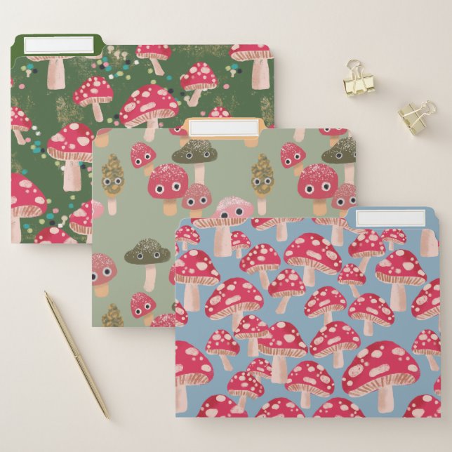 Wild Mushroom File Folder Set (Set)