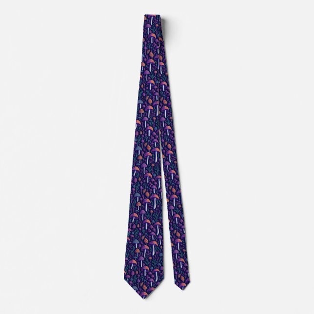 Wild Mushroom Pattern_V2 Neck Tie (Front)