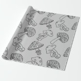 Mushroom Wrapping Paper Birthday Baby Shower, Zazzle