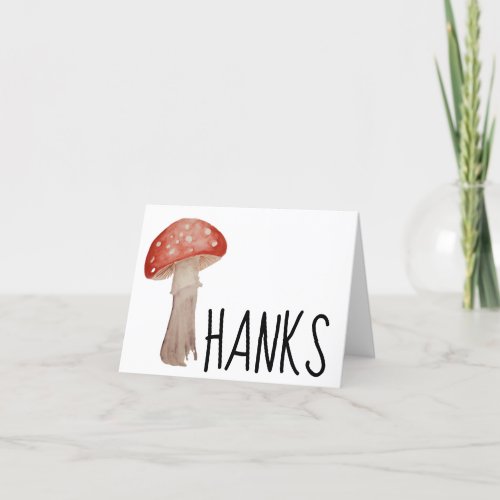 Wild Mushroom Thank You Card