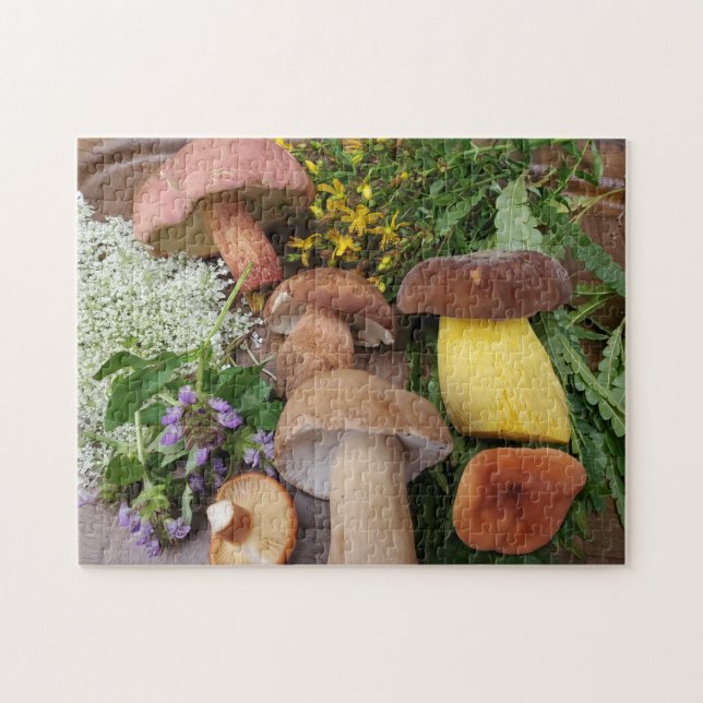 Wild Mushrooms and Wildflowers Jigsaw Puzzle (Horizontal)