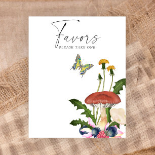 Wild mushrooms baby shower Favors Poster