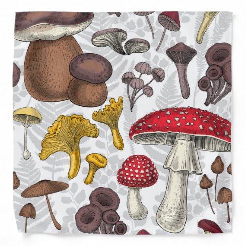 Wild mushrooms bandana