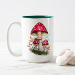 Wild Mushrooms Botanical Watercolor Painting Two-tone Coffee Mug at Zazzle