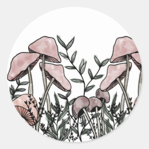 Wild Mushrooms  Classic Round Sticker