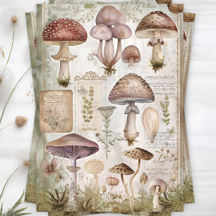 WILD MUSHROOMS DECOUPAGE TISSUE PAPER
