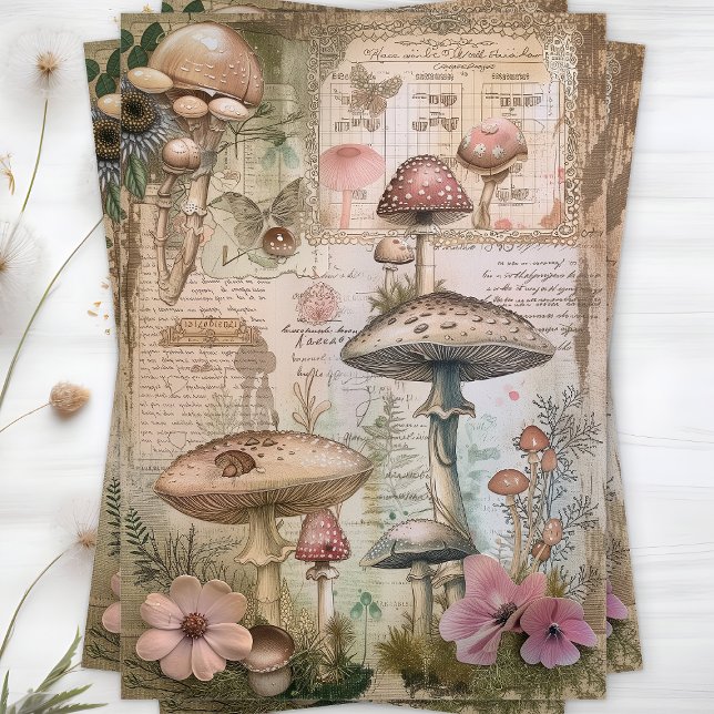 WILD MUSHROOMS DECOUPAGE TISSUE PAPER (WILD MUSHROOMS DECOUPAGE TISSUE PAPER)
