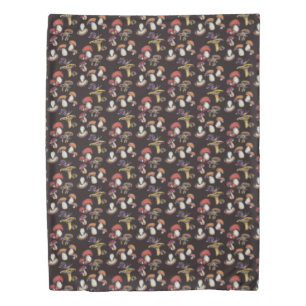 Wild mushrooms duvet cover