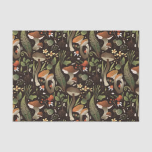 Wild Mushrooms, Forest Plants and Berries Tissue Paper