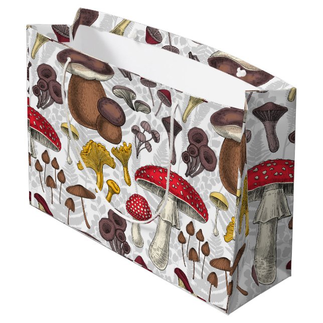 Wild mushrooms large gift bag (Back Angled)