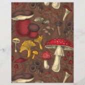 Wild mushrooms on brown (Back)
