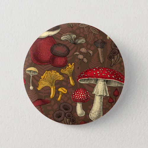 Wild mushrooms on brown button