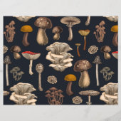 Wild Mushrooms  on graphite black (Back)