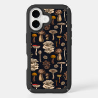 Wild Mushrooms on graphite black