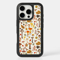 Wild mushrooms on off white
