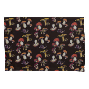 Wild mushrooms pillow case