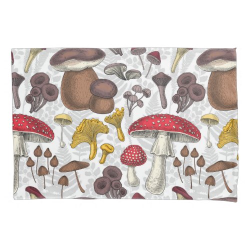 Wild mushrooms pillow case