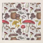 Wild mushrooms scarf<br><div class="desc">Hand drawn vector pattern with various wild mushrooms</div>