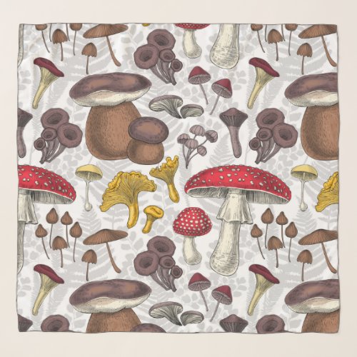 Wild mushrooms scarf
