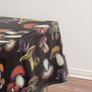 Wild mushrooms tablecloth