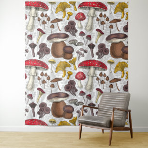 Wild mushrooms tapestry