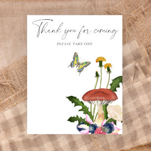 Wild mushrooms Thank you for coming Poster