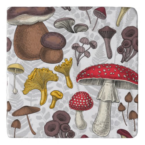 Wild mushrooms trivet