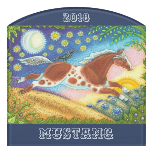 WILD MUSTANG HORSE CONTOUR ROOM SIGN