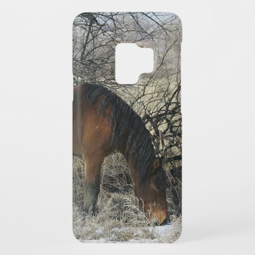 Wild Mustang Horse in the Snow 1 Case_Mate Samsung Galaxy S9 Case