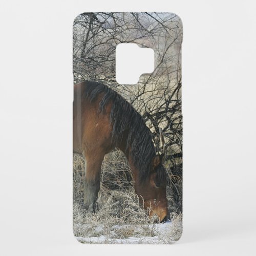 Wild Mustang Horse in the Snow 1 Case_Mate Samsung Galaxy S9 Case